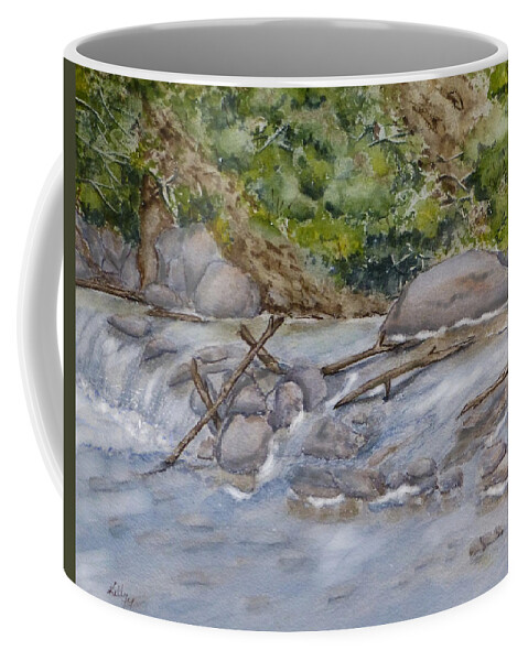 Creek Coffee Mug featuring the painting Hidden Creek by Kelly Mills