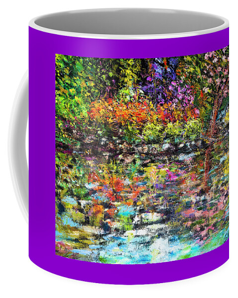 Art - Oil On Canvas Coffee Mug featuring the painting Hidden Peace by Sher Nasser