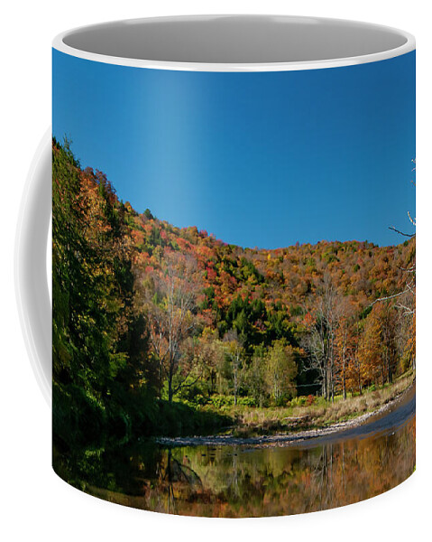 Autumn Coffee Mug featuring the photograph Hidden Pond by Cathy Kovarik