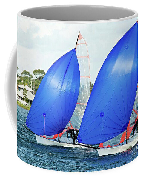 Csne11 Coffee Mug featuring the photograph High School Children Sailing by Geoff Childs