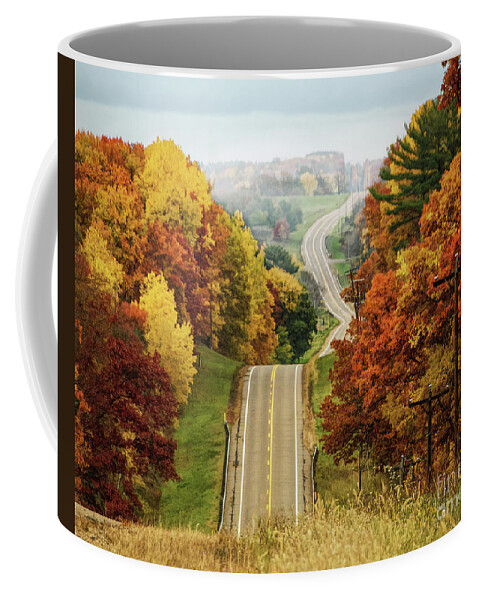 Iola Coffee Mug featuring the photograph Highway 161 Autumn View by Trey Foerster