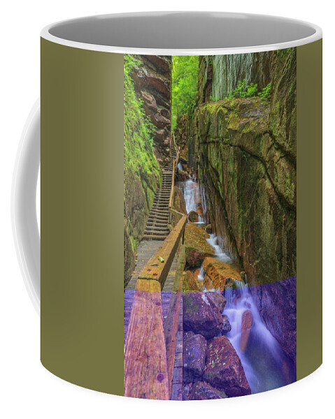 Flume Gorge Coffee Mug featuring the photograph Hiking in the New Hampshire White Mountains Flume Gorge by Juergen Roth