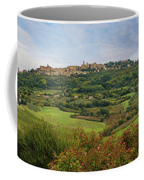 Italy Coffee Mug featuring the photograph Hillside village in Tuscany by Robert Miller