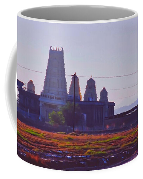 Indian Symbolism Coffee Mug featuring the photograph Hindu Temple in Arizona Desert by Judy Kennedy