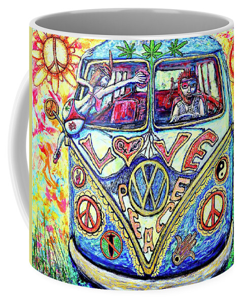 Hippie Coffee Mug featuring the painting Hippie by Viktor Lazarev