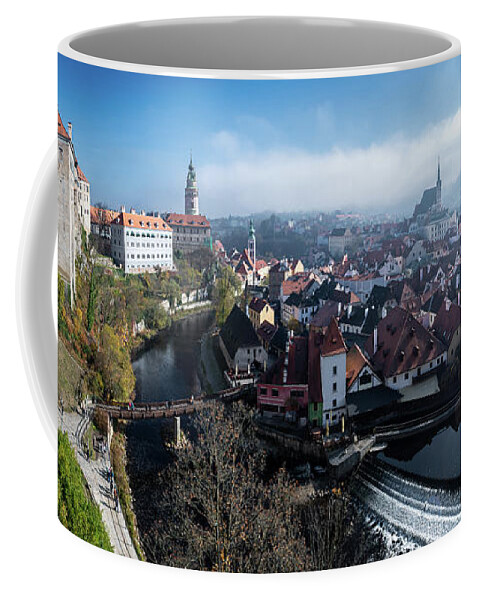 Czech Republic Coffee Mug featuring the photograph Historic City Of Cesky Krumlov In The Czech Republic In Europe by Andreas Berthold