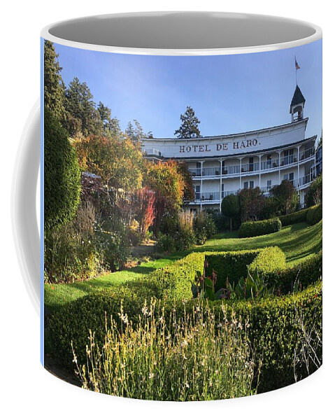 Historic Coffee Mug featuring the photograph Historic Hotel De Haro by Jerry Abbott