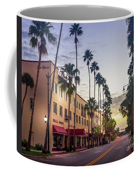 Michael Walsh Coffee Mug featuring the photograph Historic KMI Building At Sunrise In Venice, Florida 2 by Liesl Walsh