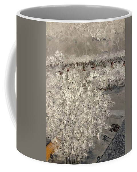 Winter Coffee Mug featuring the painting Hoarfrost by Bethany Beeler