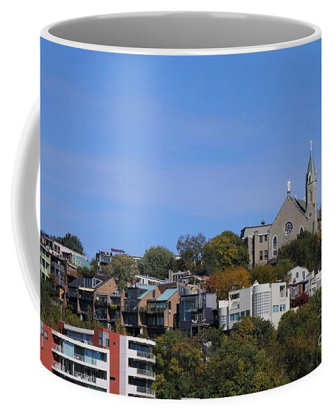 Mount Adams Coffee Mug featuring the photograph Cincy Newport Series - Holy Cross Church by Lee Antle