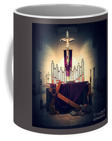 Square Coffee Mug featuring the photograph Holy Gate by Frank J Casella