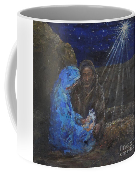 Christmas Coffee Mug featuring the painting Holy Night by Elizabeth Roskam