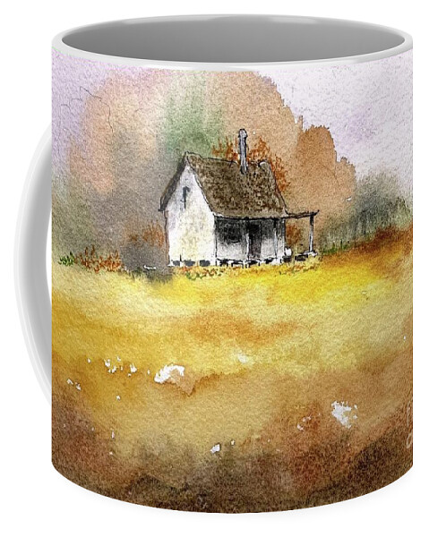 Watercolor Coffee Mug featuring the painting Home Place by William Renzulli
