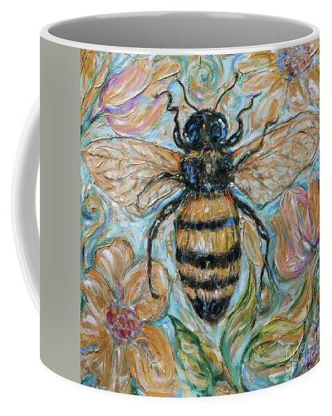 Honey Coffee Mug featuring the painting Honeybee and Nature by Linda Olsen