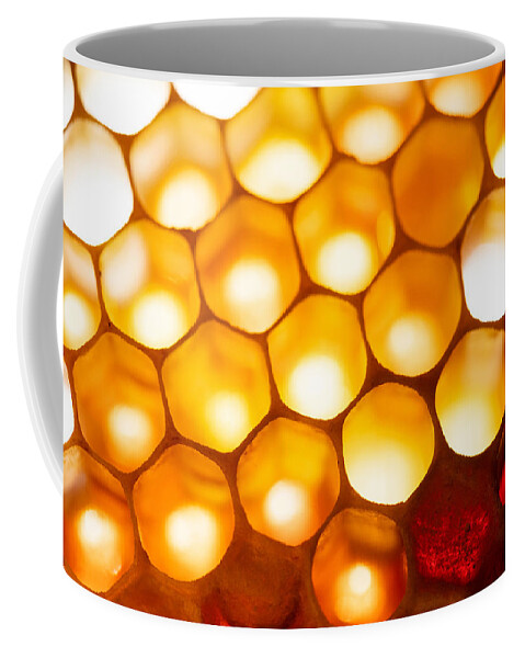 Pattern Coffee Mug featuring the photograph Honeycomb Macro 2 by Amelia Pearn