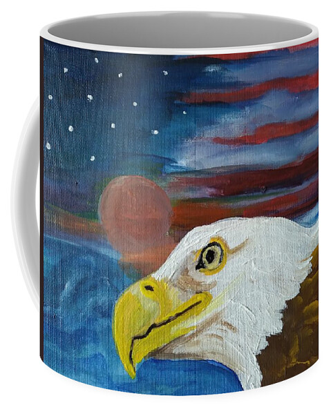 Bald Eagle Coffee Mug featuring the painting Honoring the Fallen by Barbara Fincher