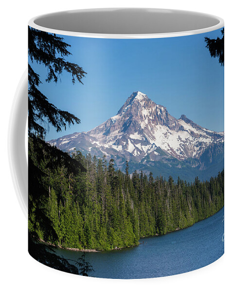 Hood Mountain Coffee Mug featuring the photograph Hood Mountain From Lost Lake by Michael Ver Sprill