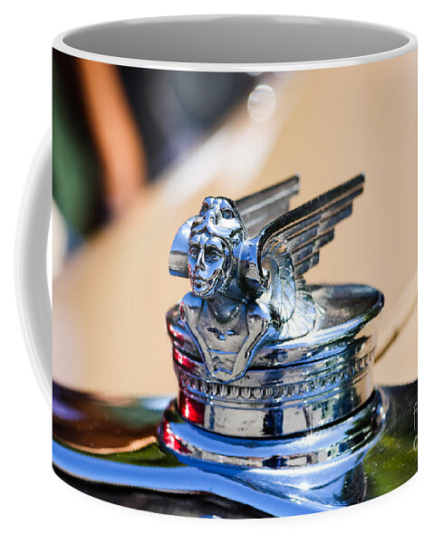 Cars Coffee Mug featuring the photograph Hood Ornament by Vivian Krug Cotton