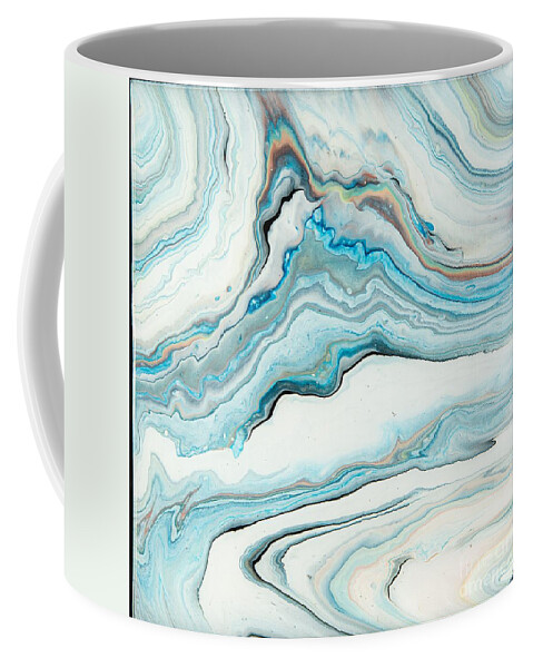 Abstract Coffee Mug featuring the digital art Hope - Colorful Abstract Contemporary Acrylic Painting by Sambel Pedes