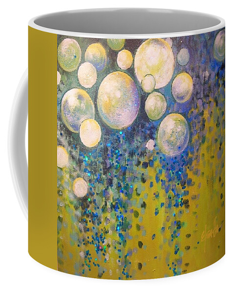 Abstract Wall Art Coffee Mug featuring the painting Hope Floats by Eleatta Diver