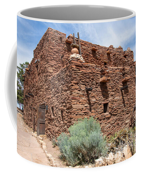 Hopi House At Grand Canyon Coffee Mug featuring the digital art Hopi House at Grand Canyon by Tammy Keyes