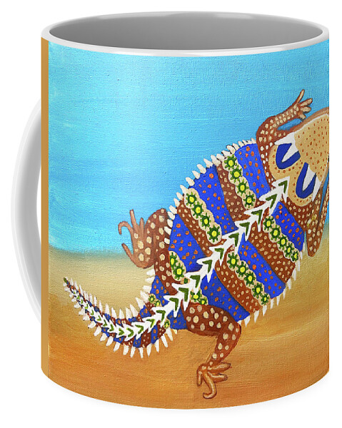 Horny Toad Coffee Mug featuring the painting Horny Toad by Christina Wedberg