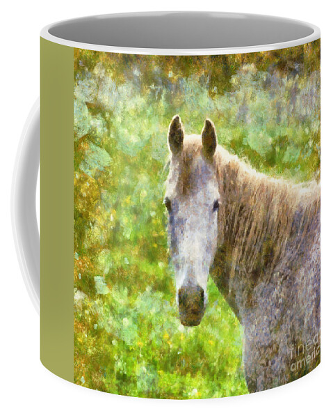 Horse Coffee Mug featuring the painting Horse by Alexa Szlavics