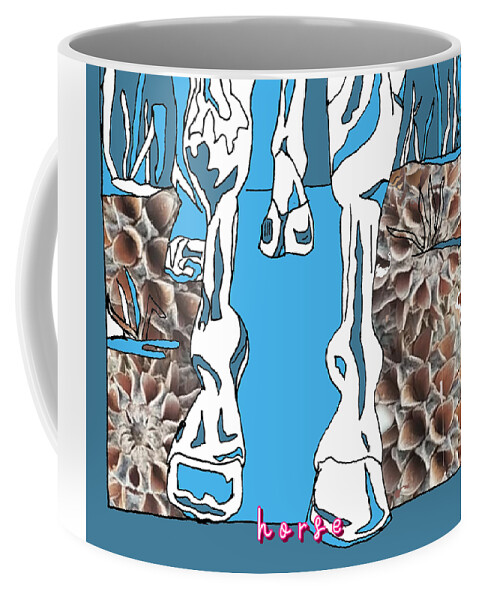 Drawing And Photography Coffee Mug featuring the drawing Horse by Carol Rashawnna Williams
