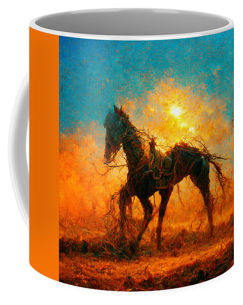 Horse Coffee Mug featuring the digital art Horses #1 by Craig Boehman