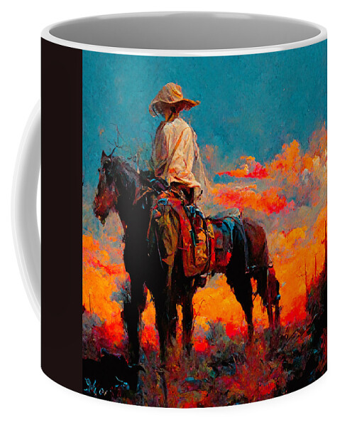 Horse Coffee Mug featuring the digital art Horses #7 by Craig Boehman