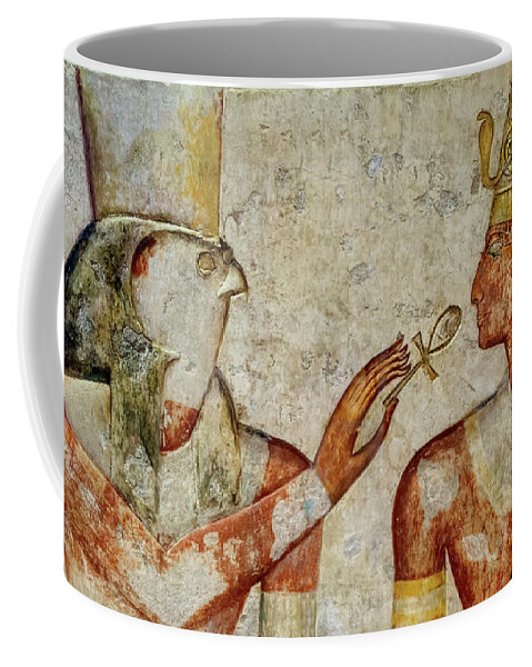 Horus And Ramses Ii Coffee Mug featuring the photograph Horus and Ramses by Weston Westmoreland