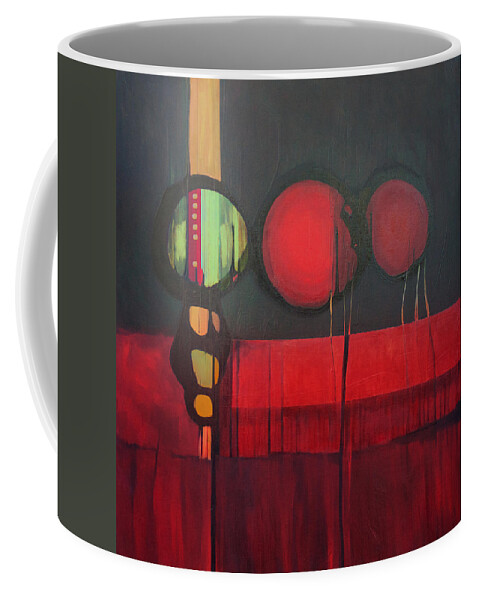 Abstract Coffee Mug featuring the painting Hot Mass by Marlene Burns