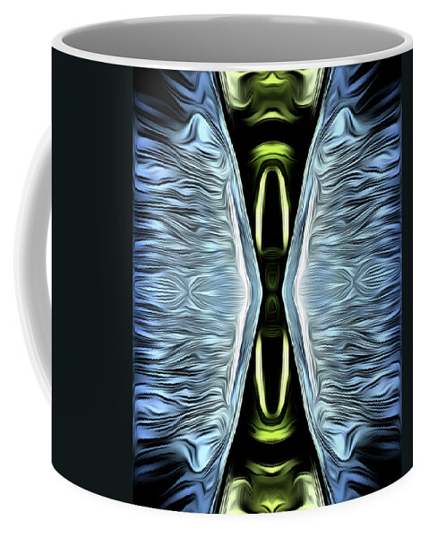 Abstract Art Coffee Mug featuring the digital art Hourglass Abstract by Ronald Mills