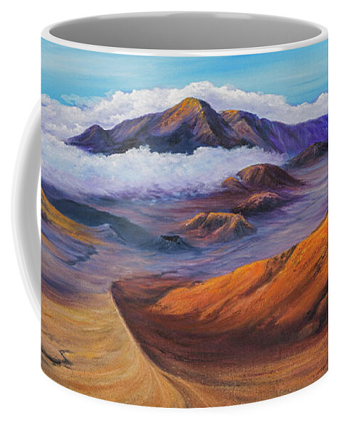 Maui Coffee Mug featuring the painting House Of The Sun Haleakala by Darice Machel McGuire