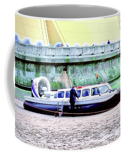 Hovercraft Coffee Mug featuring the photograph Hovercraft on Blackpool Seafront by Gordon James