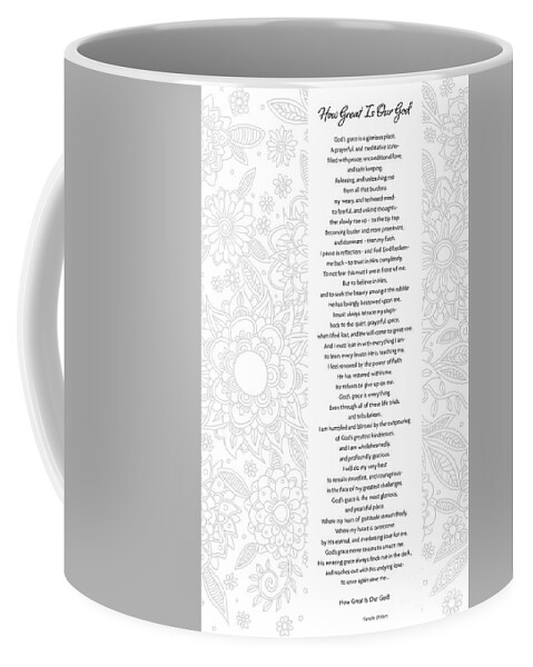 God's Grace Coffee Mug featuring the digital art How Great Is Our God - Poetry by Tanielle Childers