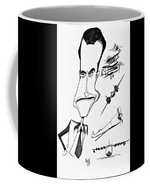 Howard Coffee Mug featuring the drawing Howard Hughes by Michael Hopkins