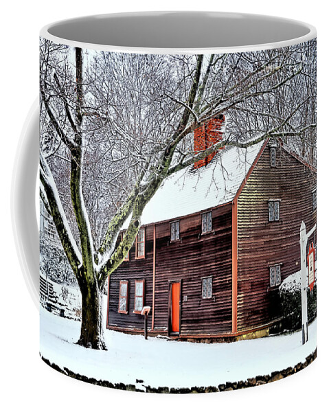 Howland House Coffee Mug featuring the photograph Howland House in December by Janice Drew
