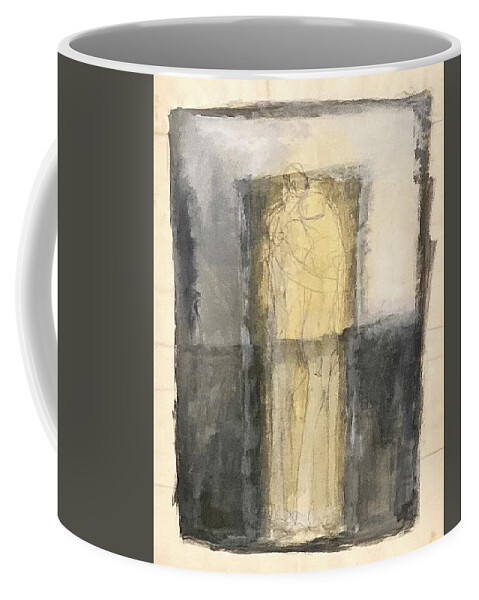 Hug Coffee Mug featuring the drawing Hug by David Euler