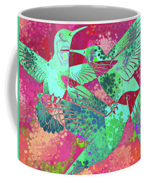 Humming Birds Coffee Mug featuring the digital art Hummers by Sandra Selle Rodriguez