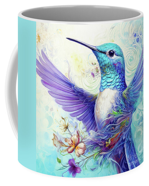 Hummingbird Coffee Mug featuring the painting Hummingbird Beauty by Tina LeCour