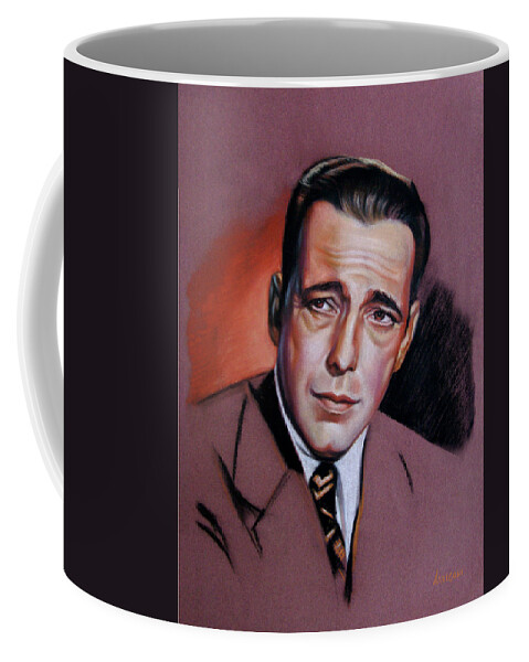 Humphrey Bogart Coffee Mug featuring the painting Humphrey Bogart by David Arrigoni