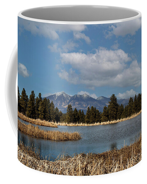 Arizona Coffee Mug featuring the photograph Humphrey's Peak in Spring by Laura Putman