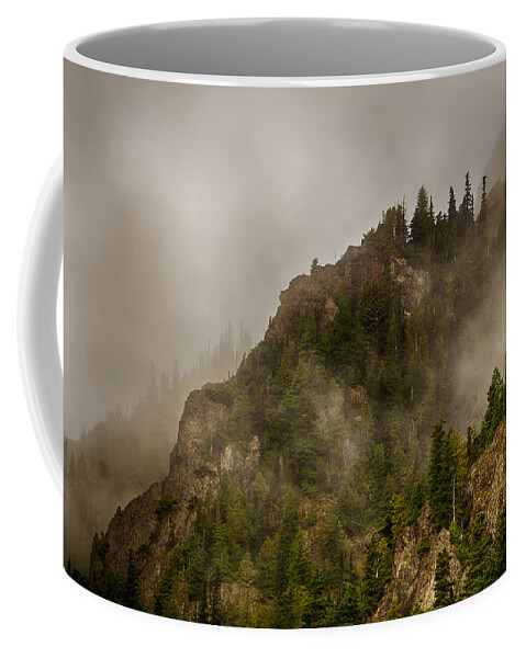 Shi Coffee Mug featuring the photograph Hurricane Ridge Fog by Amanda Jones