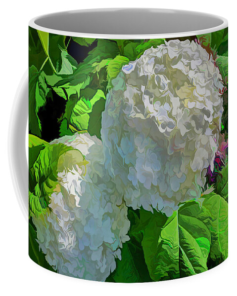 Hydrangea Coffee Mug featuring the photograph Hydrangeas With A Twist by Lorraine Baum