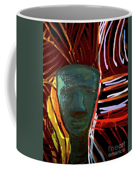 Acrylic Coffee Mug featuring the painting Hypnotic Secret by Alexandra Vusir