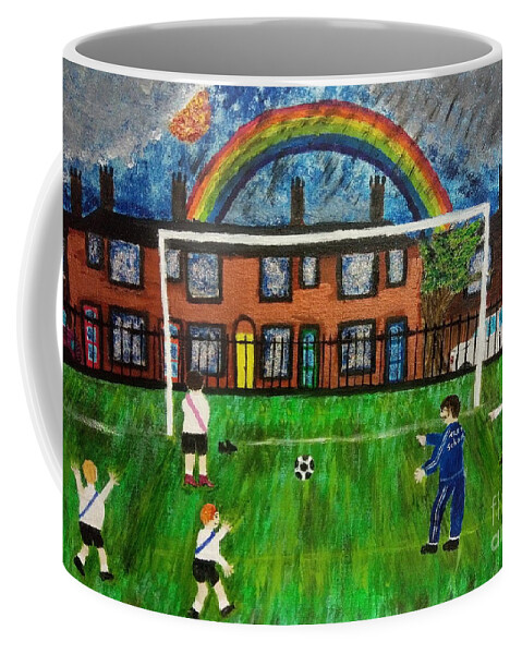 Lgbtq Coffee Mug featuring the painting I am a different type of boy by David Westwood