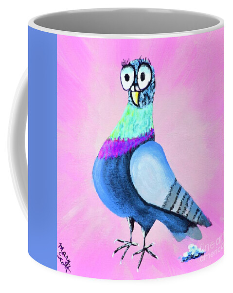 Bird Coffee Mug featuring the painting I Didn't Do It by Mary Scott