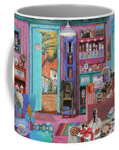 Cakes Coffee Mug featuring the painting I Dolci by Guido Borelli