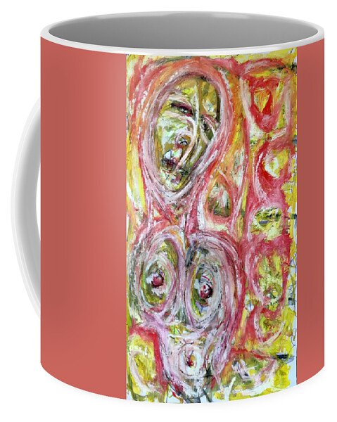 Abstract Coffee Mug featuring the painting I dont know what to do. by Gustavo Ramirez